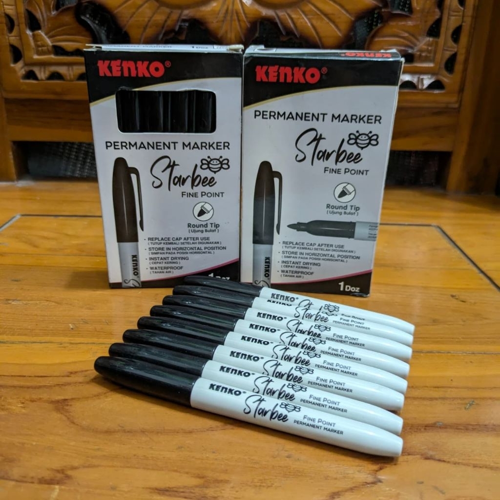 

KENKO STARBEE PERMANENT MARKER/Spidol Permanen Marker Round Tip