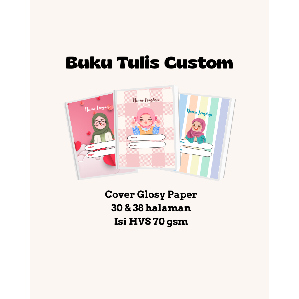 

BUKU TULIS CUSTOM TEMA CEWEK