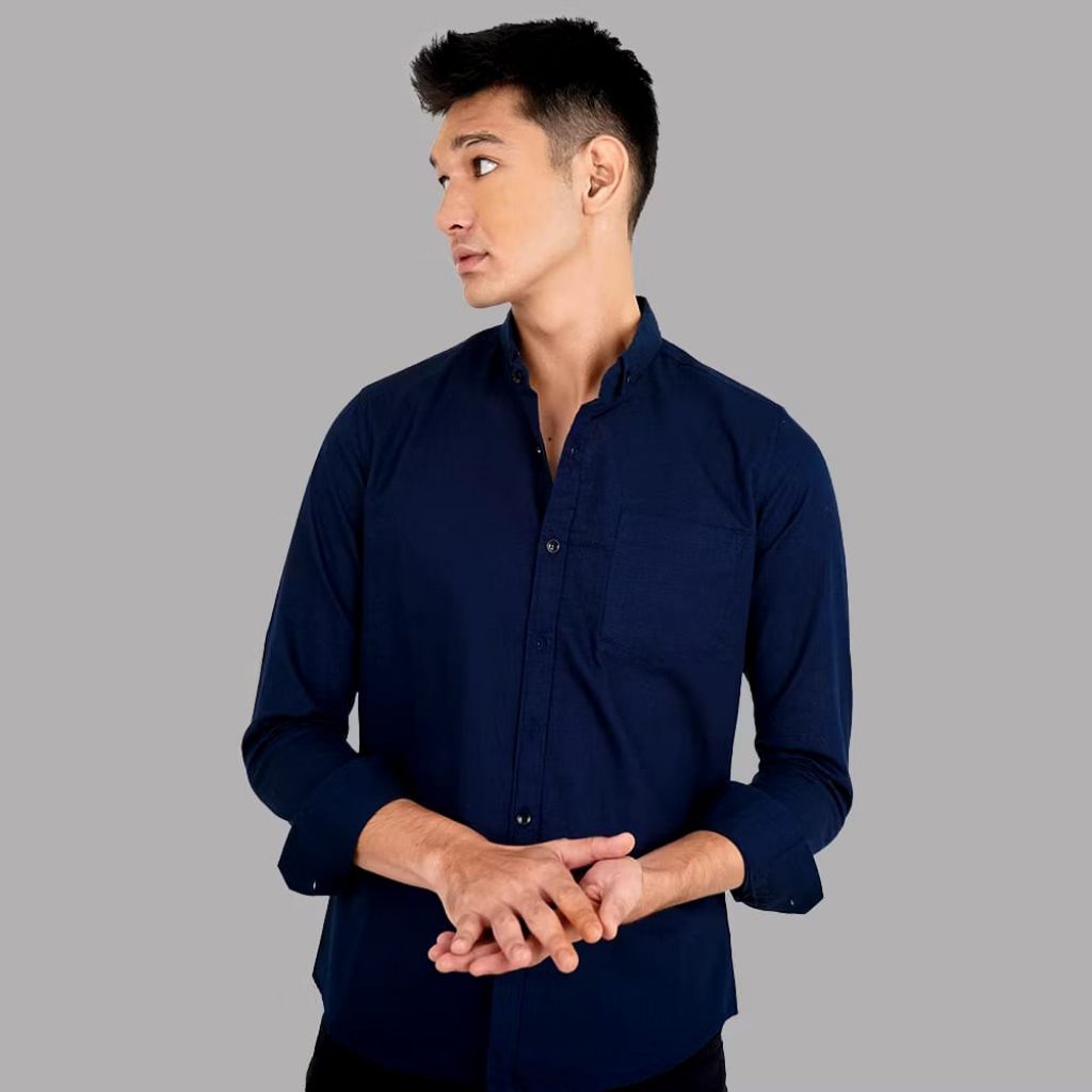 Kemeja Pria / Kemeja Pria Polos Slimfit Dewasa Lengan Panjang Size M Sampai XXXL