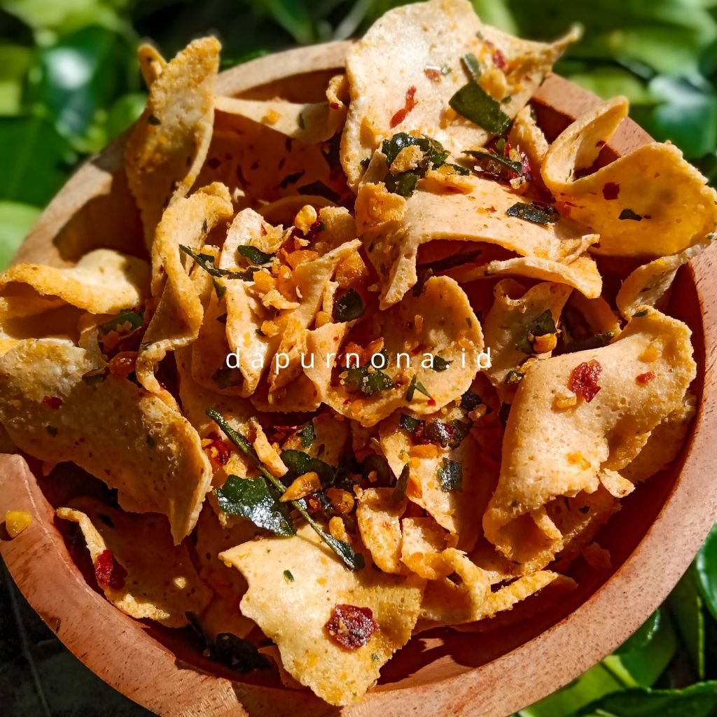 

500 gram Keripik Basreng Daun Jeruk Renyah Gurih Pedas Premium homemade