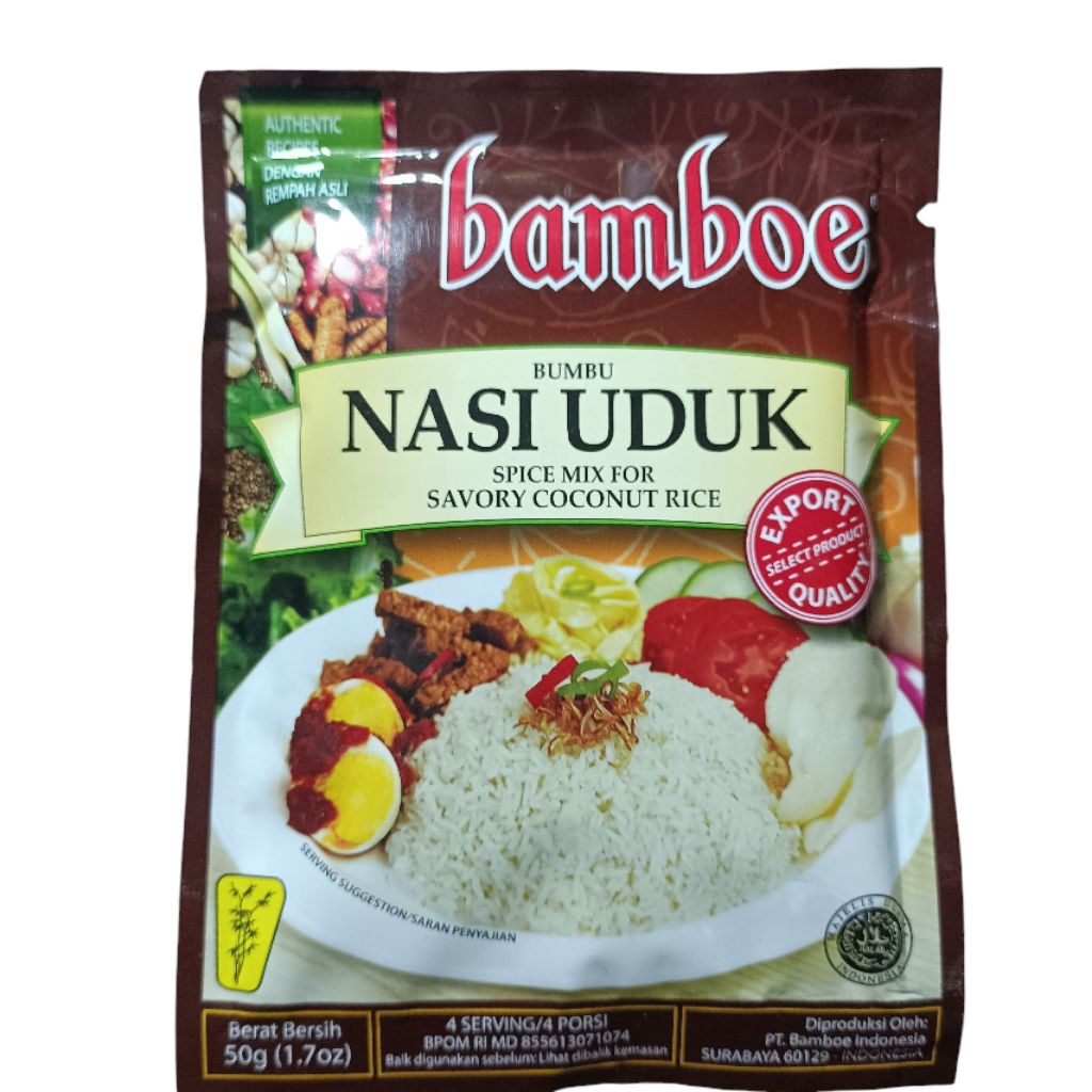 

Bumbu Instant Nasi Uduk Bamboe Bambu 50gr Bumbu Basah Savory Coconut Rice