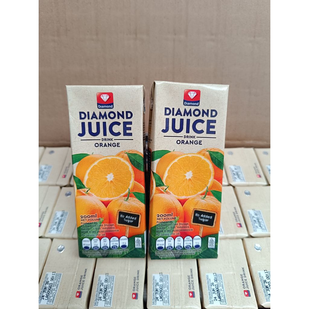 DIAMOND JUICE ORANGE 200ML / jus jeruk diamond