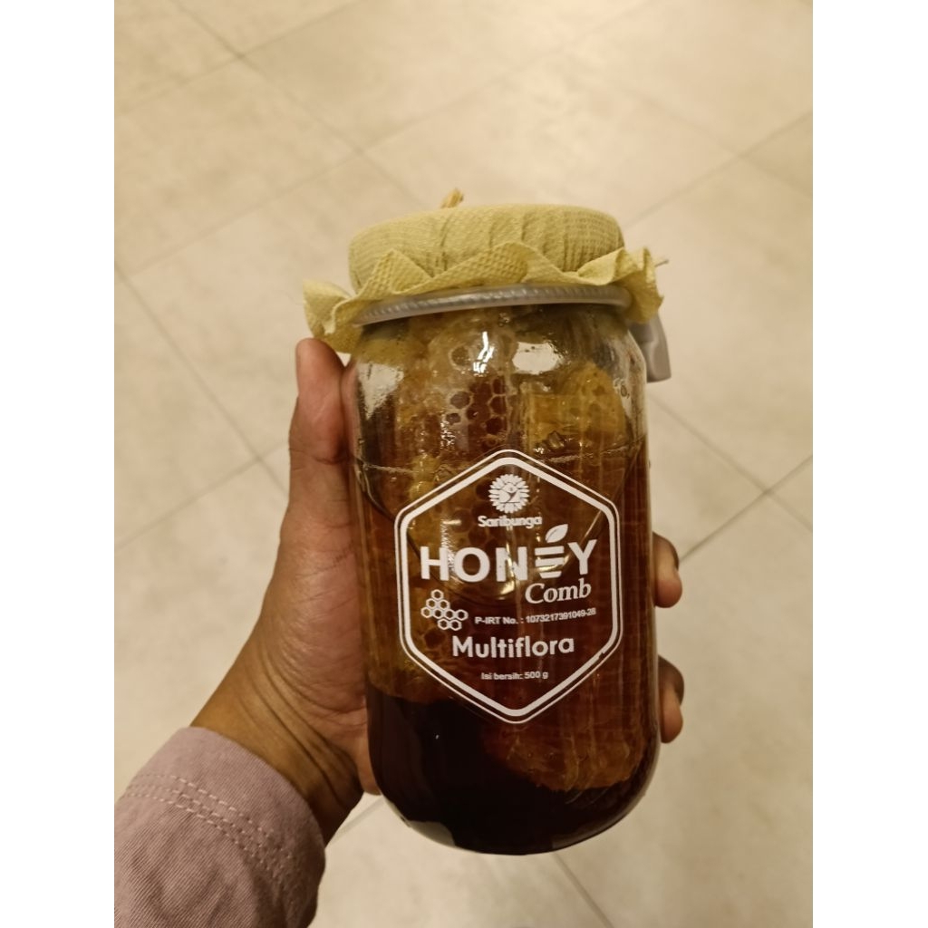 

saribunga honey comb multiflora 500gr madu sarang