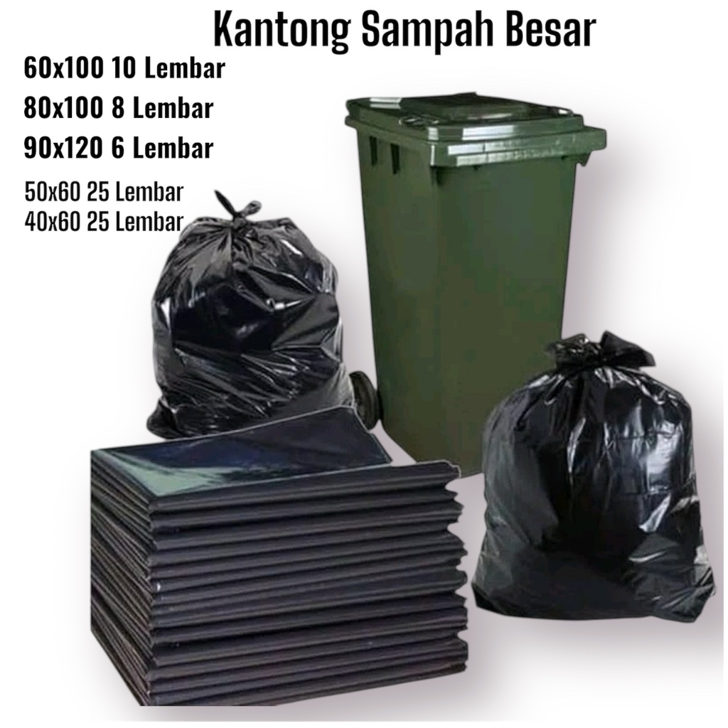 Plastik Sampah Tebal BESAR 40x60 50x60 60x100 80x100 90x120 / kantong sampah / wadah sampah