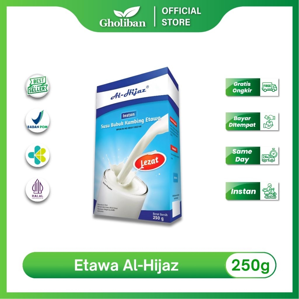 

Susu Kambing Etawa AL-HIJAZ 250g Susu Tinggi Nutrisi