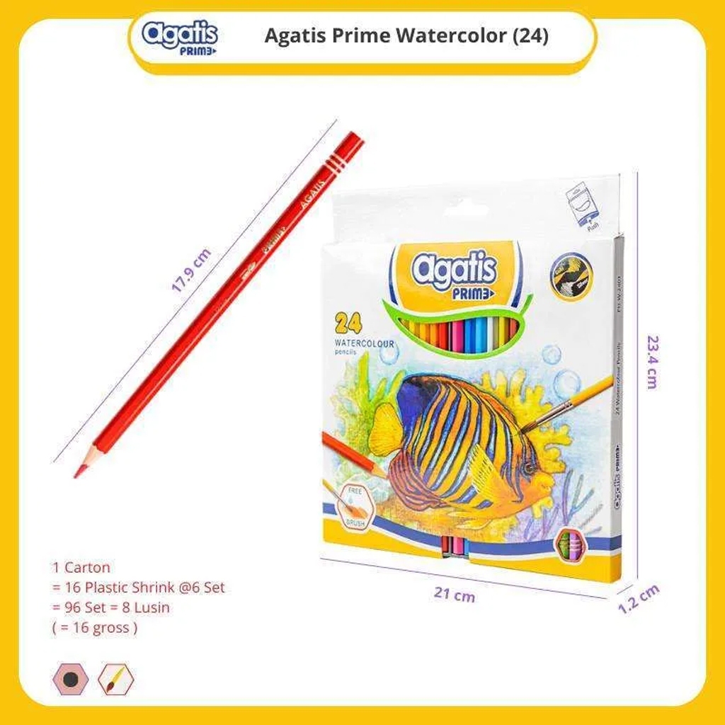 

Agatis Prime Pensil Warna Watercolor 24 Warna