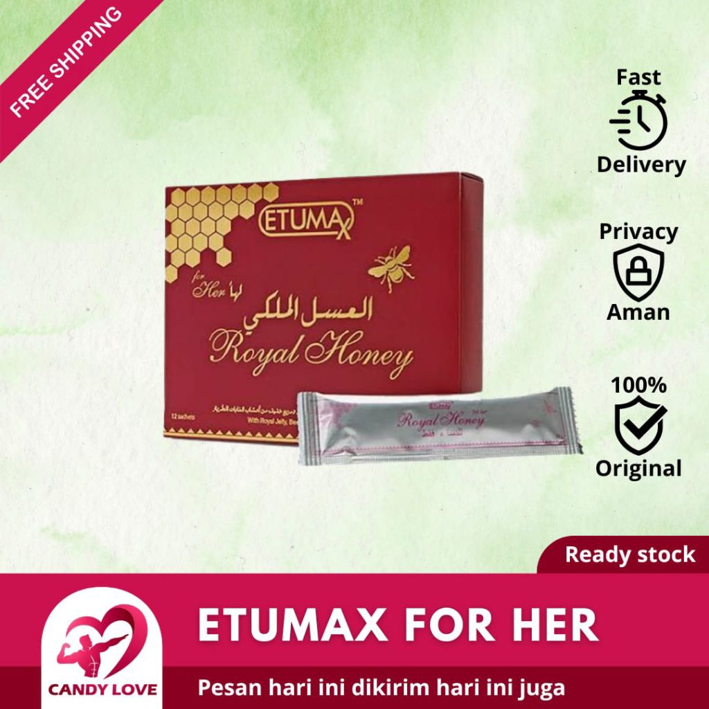 

Etumax Royal Honey For Her Women Original Madu Magic Kesehatan Wanita 1 Box Isi 12 Sachet