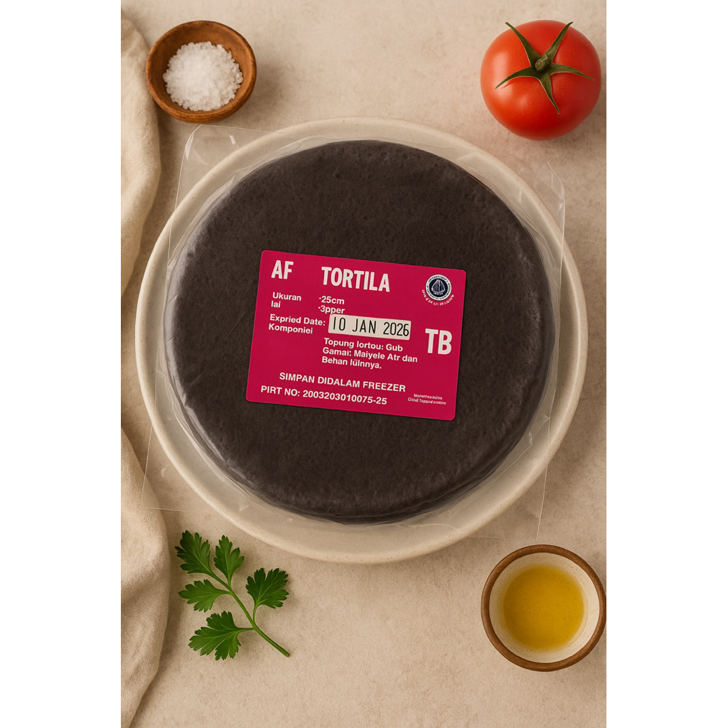 

Tortilla Hitam Premium AF TB, TS & TM
