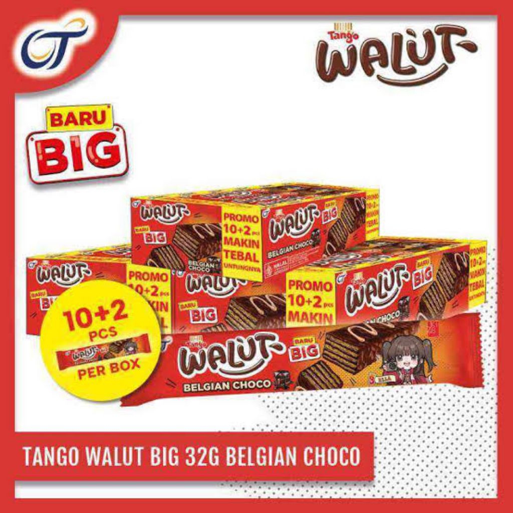

Walut Wafer Cokelat 2.000✓1 box isi 12✓1 dus isi 8 box (96 pcs)✓ex januari 2026