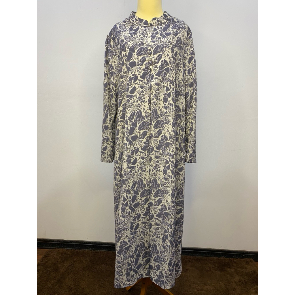 Dress/gamis mewah floral ceruti premium remaja dewasa