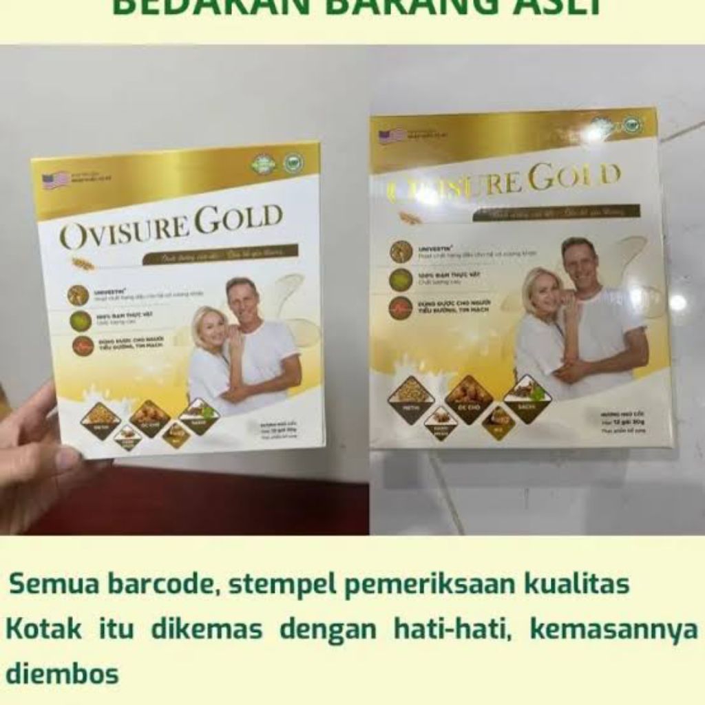 

OVISURE GOLD MILK / SUSU OVISUREGOLD / SUSU TULANG DAN SENDI 1 BOX 12 SACHET