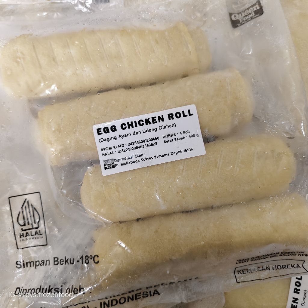 

Queen Food Egg Chicken Roll 350gr isi 15pc