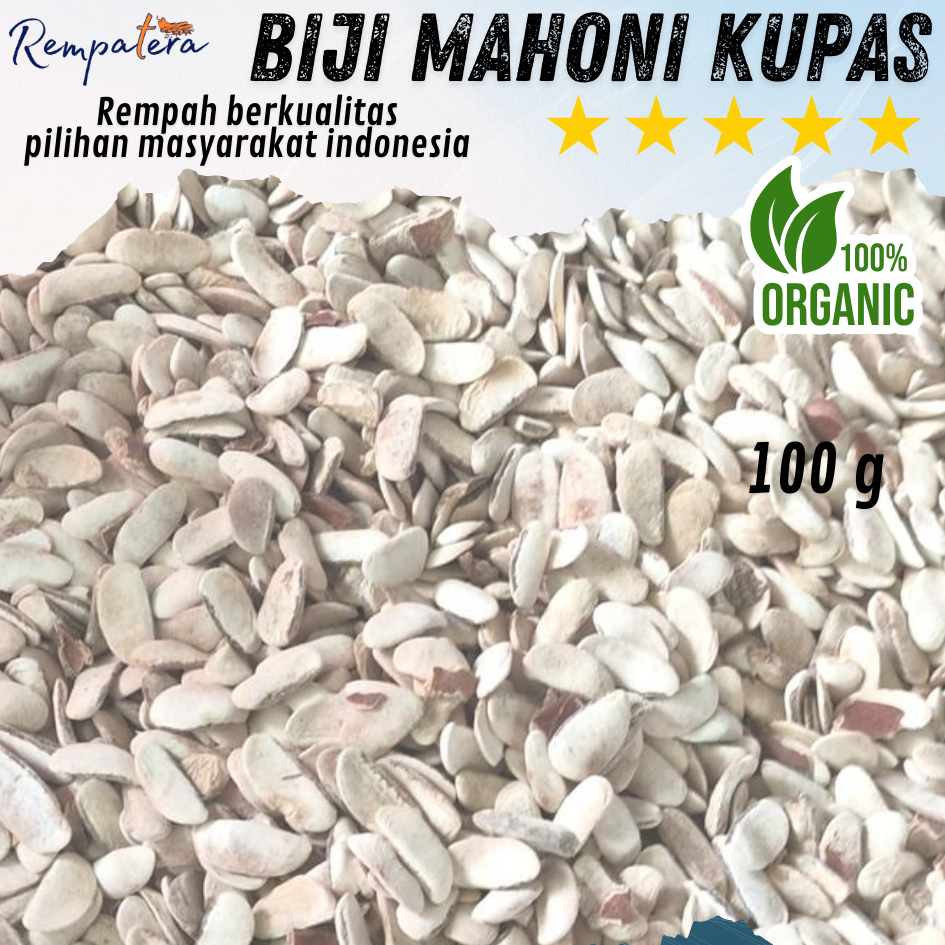 

REMPATERA - Biji Mahoni Kupas Super Pilihan 100g Jamu Herbal