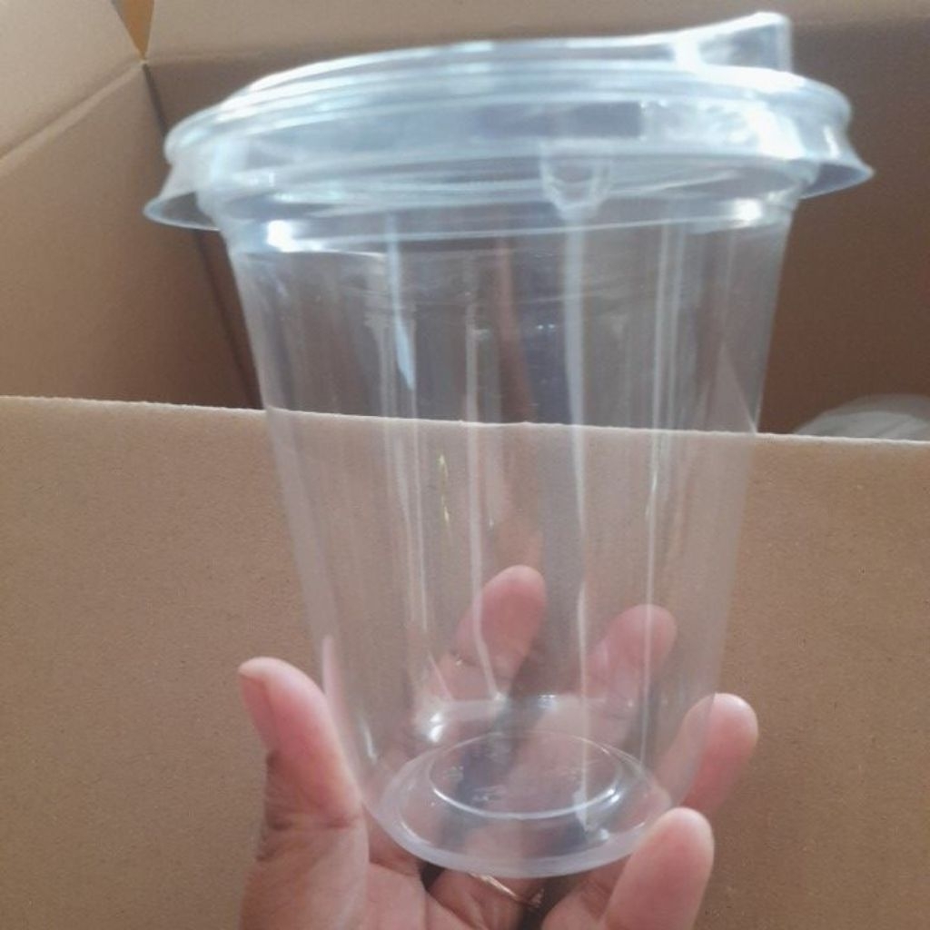 sablon cup PET +tutup