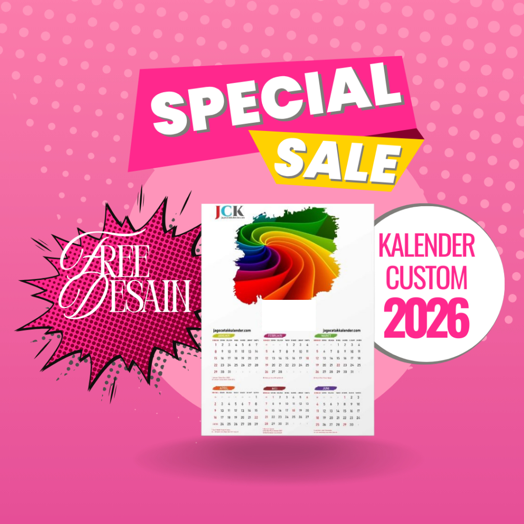 

Kalender 2026 Custom 2 Lembar Ukuran 46x64, 32x48, 50x70, 38x53