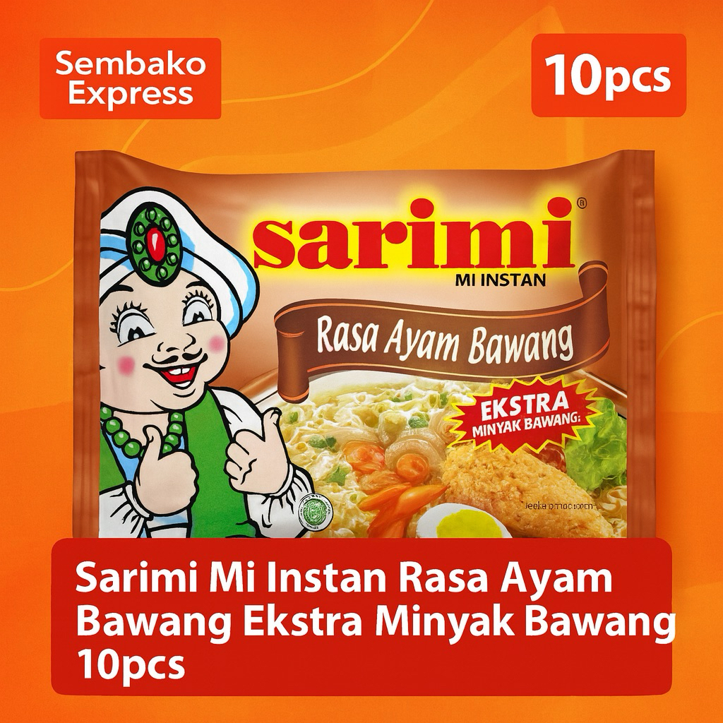 

Sarimi Mi Instan Ayam Bawang – 10 Pcs | Rasa Gurih Mengenyangkan