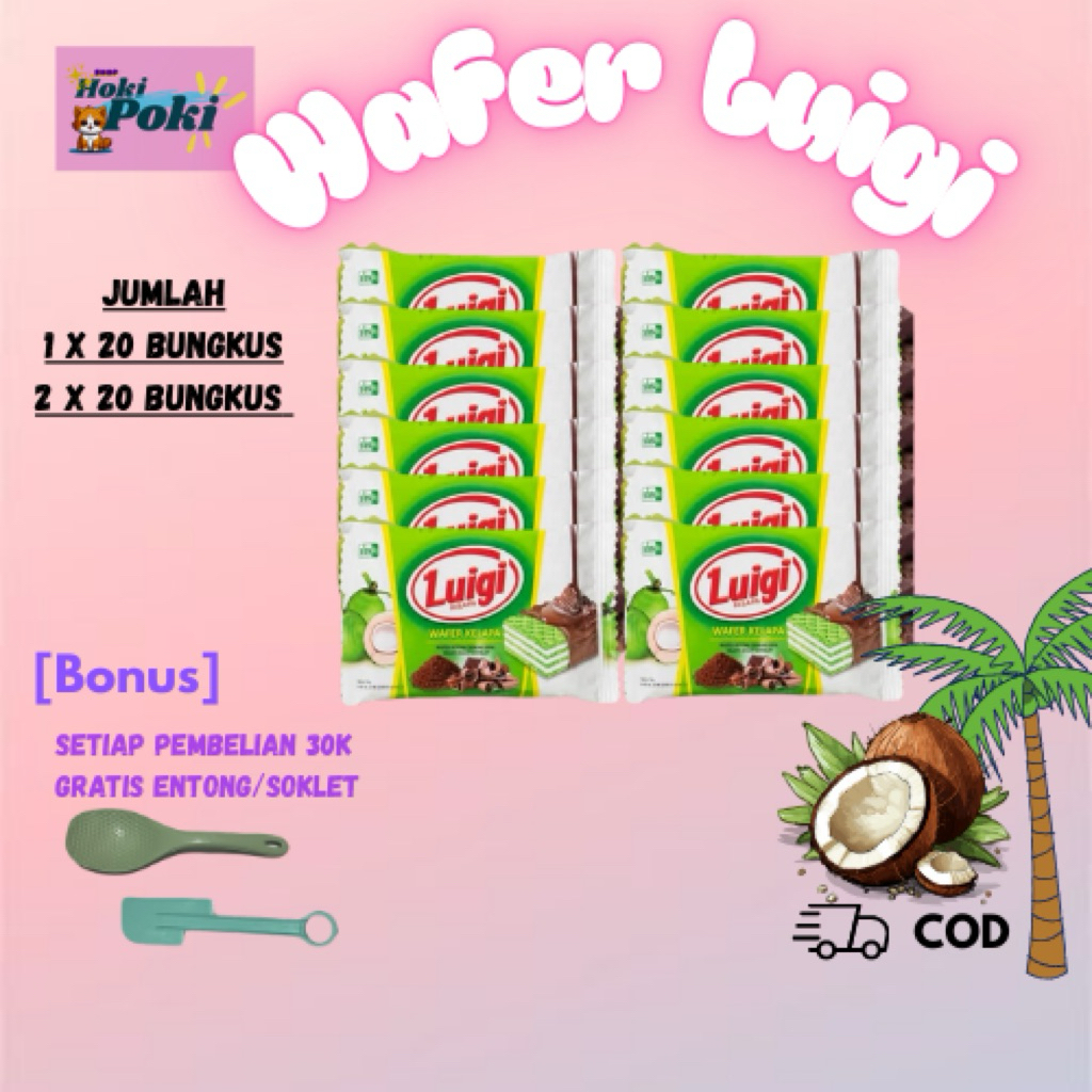 

Wafer Luigi ISI 20 {Free entong} Murah!