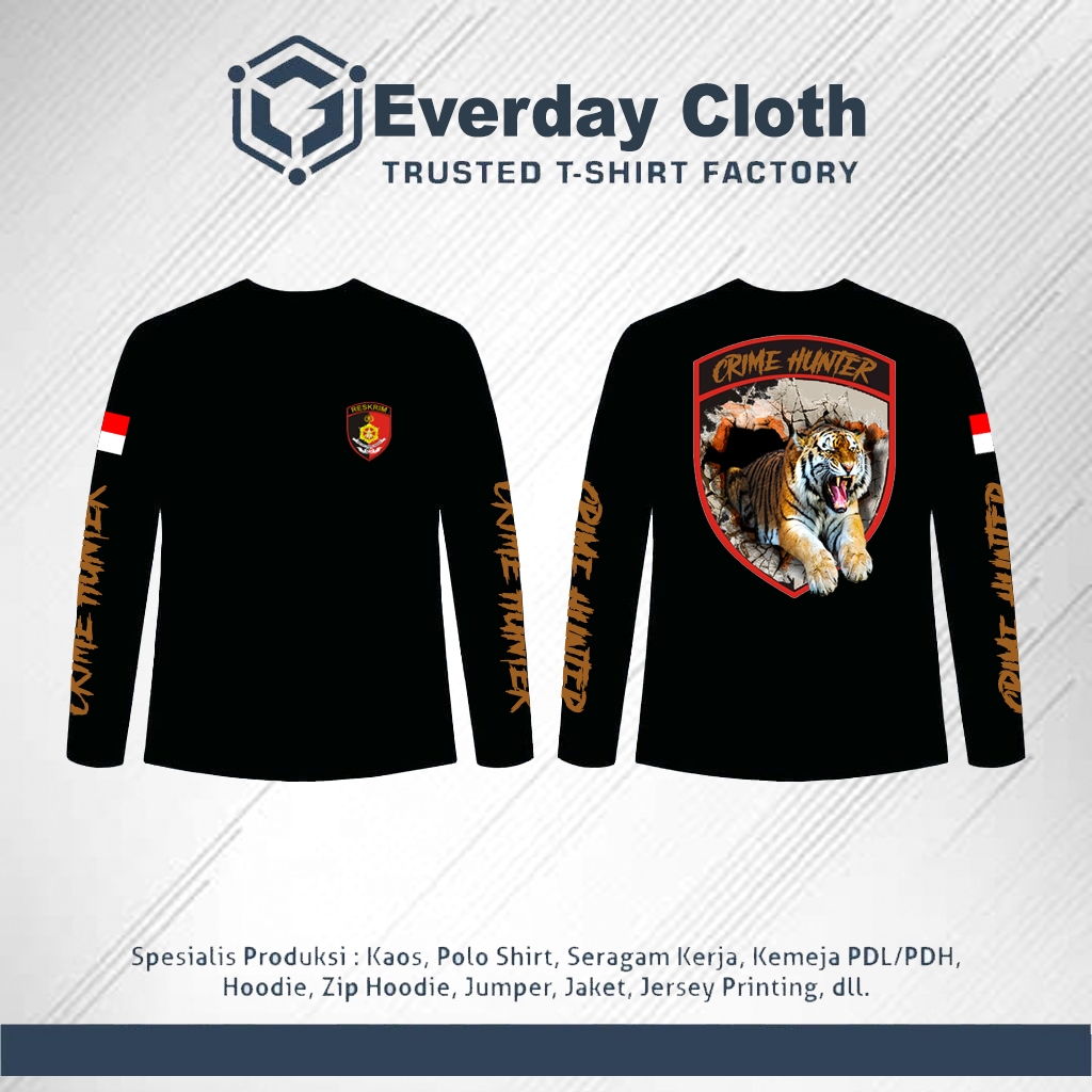 T-SHIRT KAOS POLISI RESKRIM CRIME HUNTER TERBARU - BAJU RESKRIM CRIME HUNTER