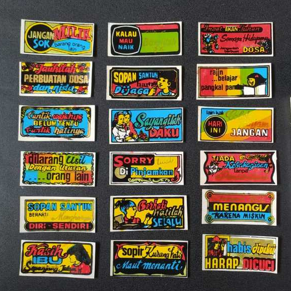 

[ DAPAT 18 PCS ] STIKER JADUL TAHUN 80AN ORIGINAL CETAKAN LAMA