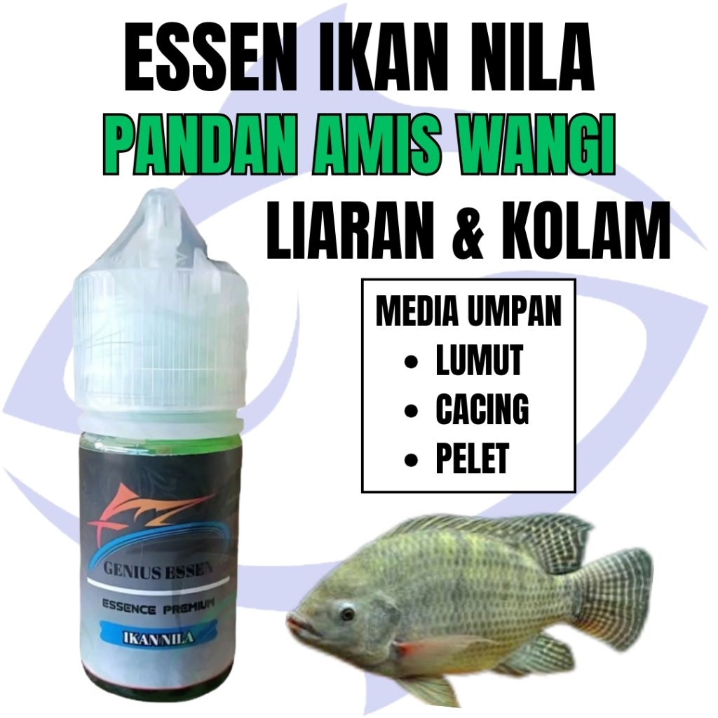 ESSEN IKAN NILA AROMA PANDAN AMIS WANGI essen ikan nila kolam essen ikan nila liaran essen ikan nila