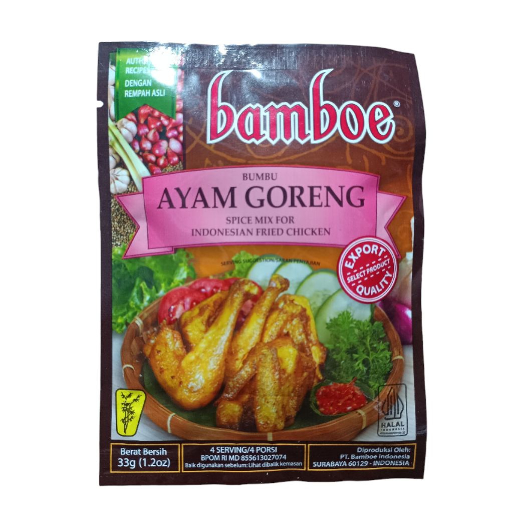 

Bumbu Instant Ayam Goreng Bamboe Bumbu Basah 33gr Fried Chicken Bambu Bambo Ungkep