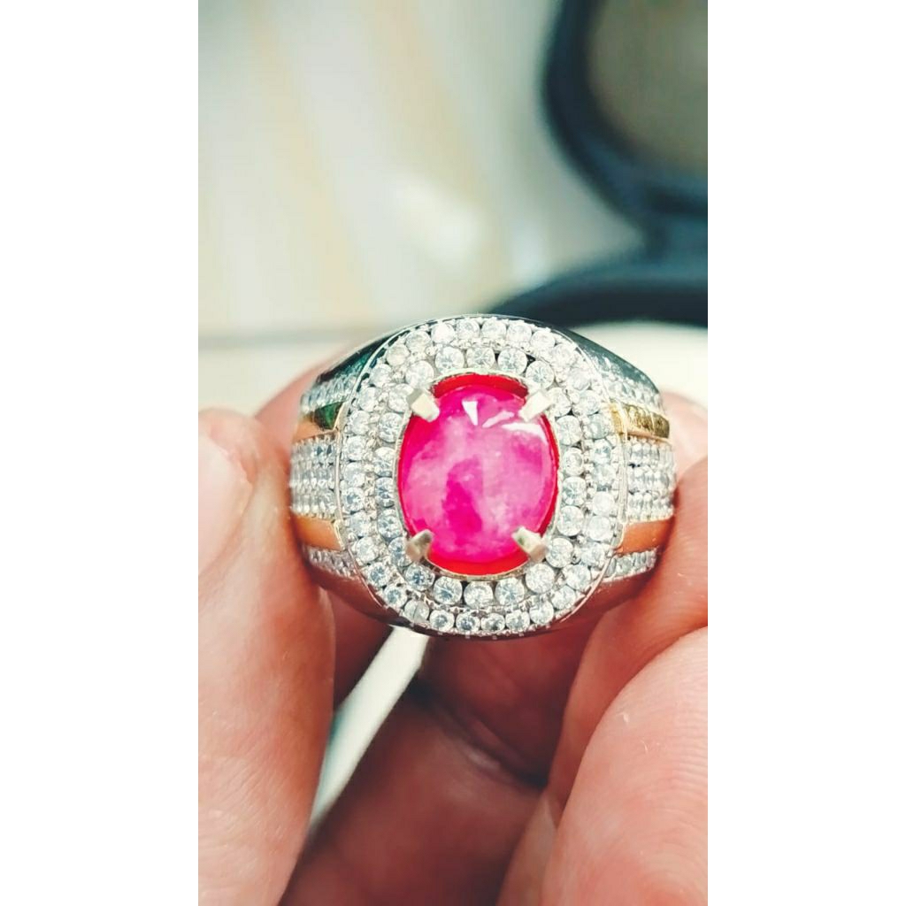 cincin natural permata ruby birma