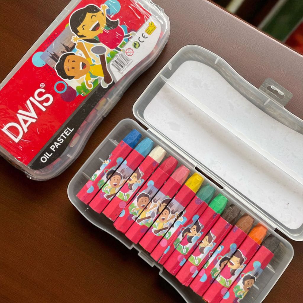 

crayon OIL Pastel Davis 12 warna pendek Krayon Pastel