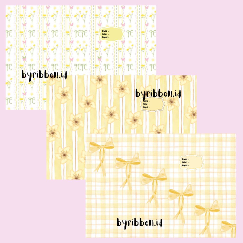 

byribbon.id – Sampul Buku Aesthetic Yellow Series (Sidu/BigBoss)