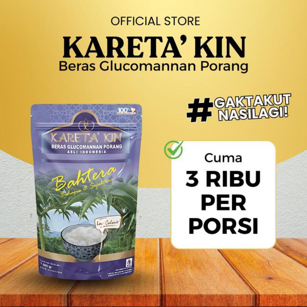 

KARETA' KIN - Beras Porang BAHTERA / Rice Konjac / Beras Diabetes Organik / Beras Porang Untuk Diet