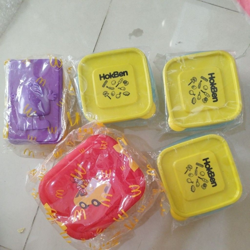 Box tempat makan bekas box serbaguna original mcdonald dan hokben