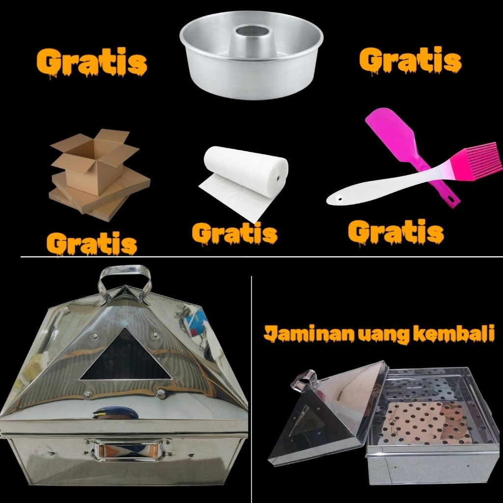 Klakat Kukusan/Klakat Dimsum Kotak 30cm/35cm/40cm/45cm/50cm, Bahan Alumunium 0.5mm