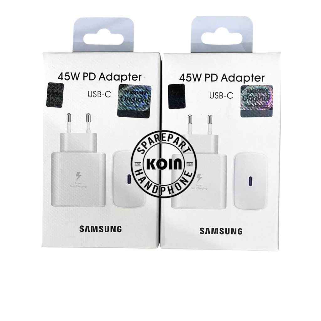 KEPALA CHARGER/CHARGER SAMSUNG NOTE 20 45W TYPE C ORI HC BLACK PACK