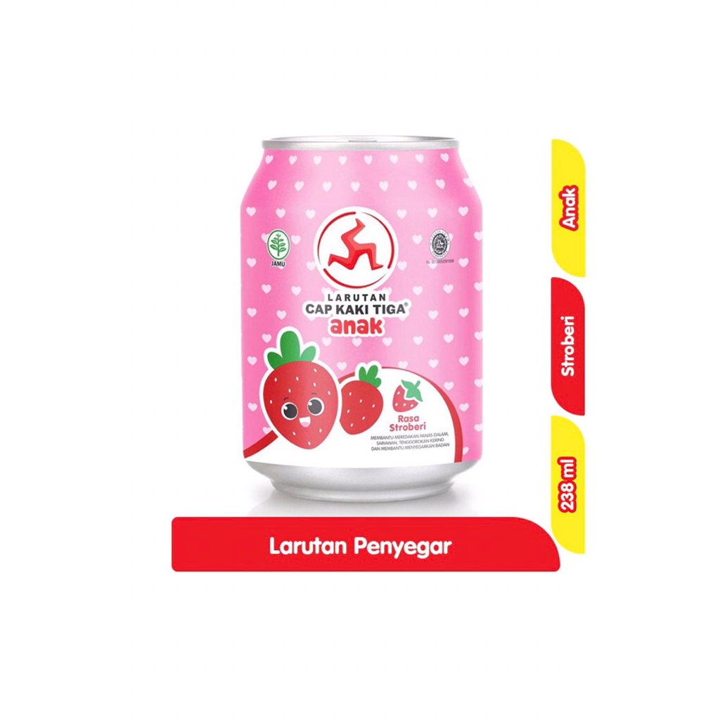 

Cap Kaki Tiga Anak Larutan Penyegar Stoberi Kaleng 238 ml