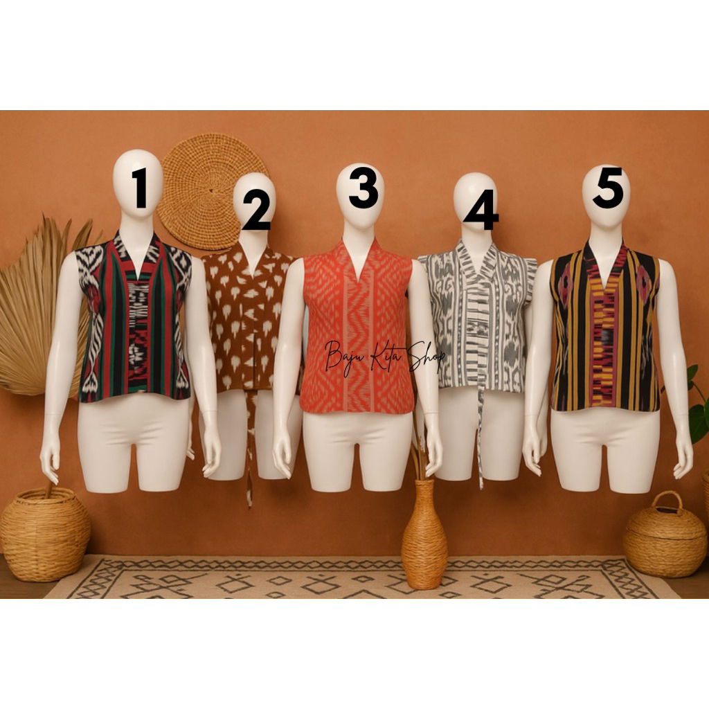 TENUN OUTER WANITA TANPA LENGAN (VEST)