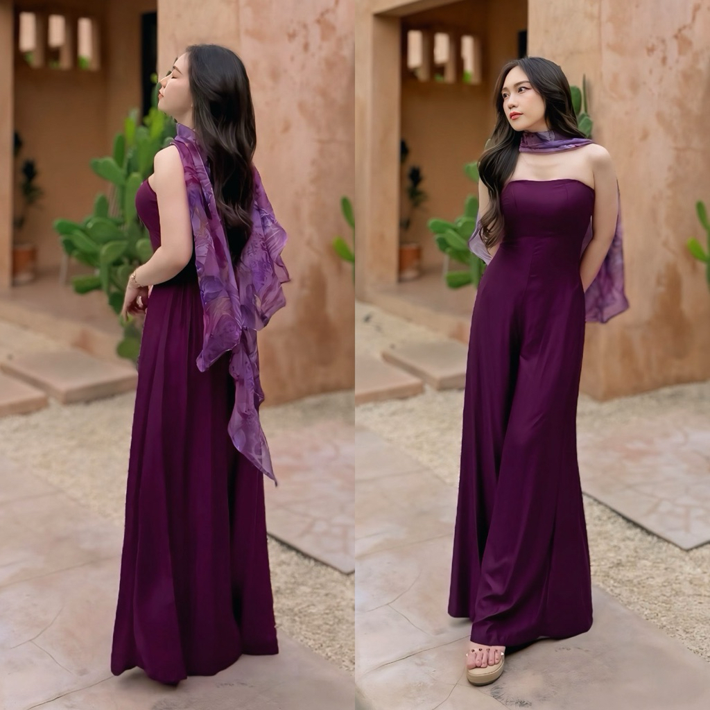 MONETE Monica Sicily Jumpsuit / outer / maxi jumpsuit / set outer / baju pantai