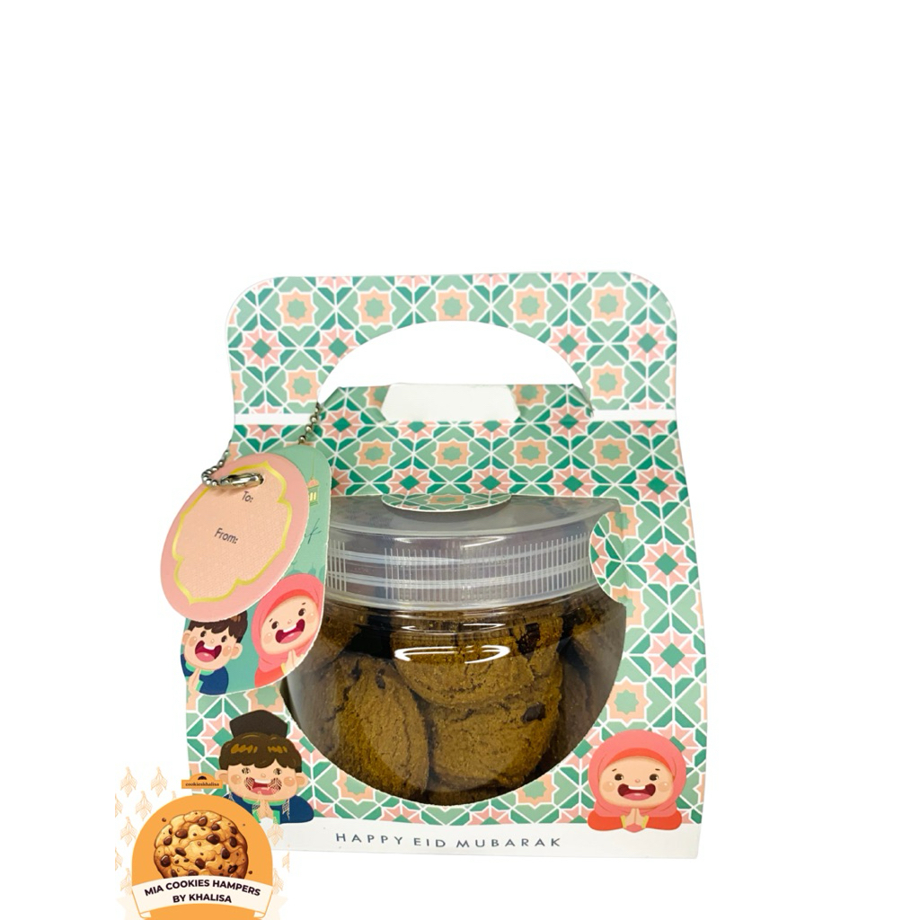 

Mia cookies hampers toples 400ml isi 120gr spesial idul fitri hijau muda