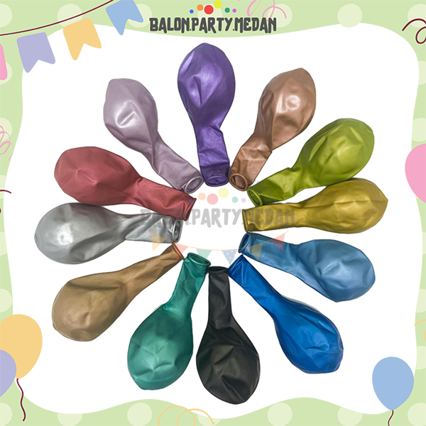 Balon Latex Chrome 12 Inci Balon Warna Chrome 12 Inch Eceran