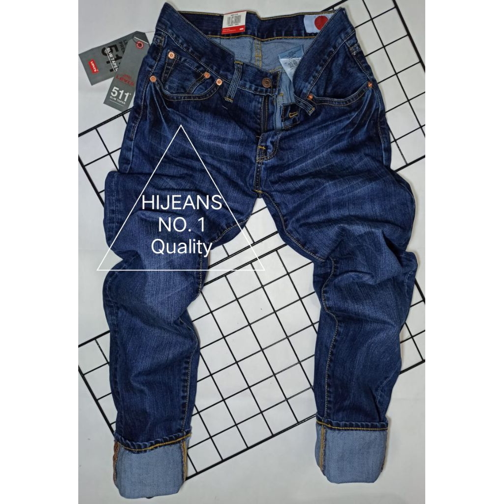 Celana Jeans Panjang Pola Standard Warna Blue Washed type ziper terbaru