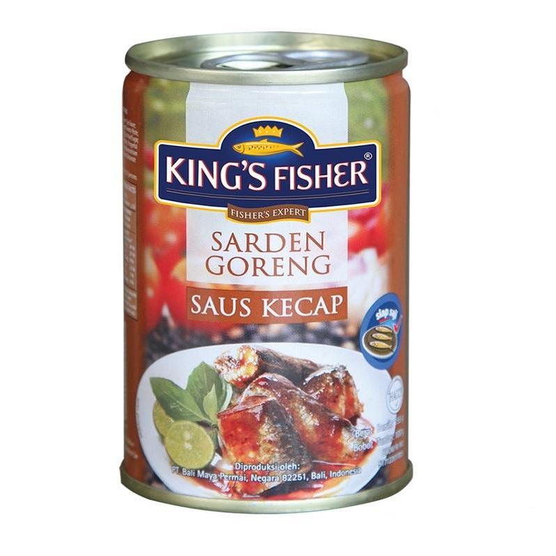 

sarden sardines kaleng king's fisher saus kecap 425