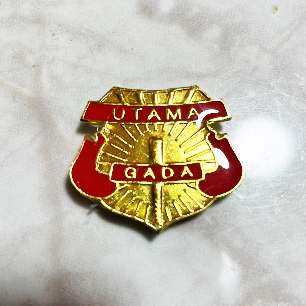 Pin Satpam Gada Utama Bahan Plat Magnet  | Atribut Security Satpam
