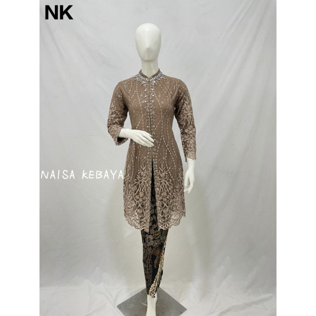 kebaya modern setelan kebaya tile payet lurus kebaya modern 2025 wisuda/pesta/seragam keluarga