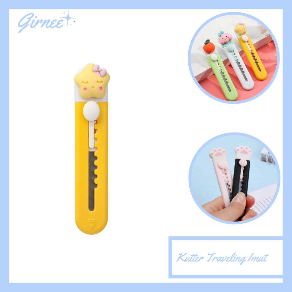 

Kutter Traveling Imut Serbaguna/Perlengkapan Sekolah Pisau Cutter