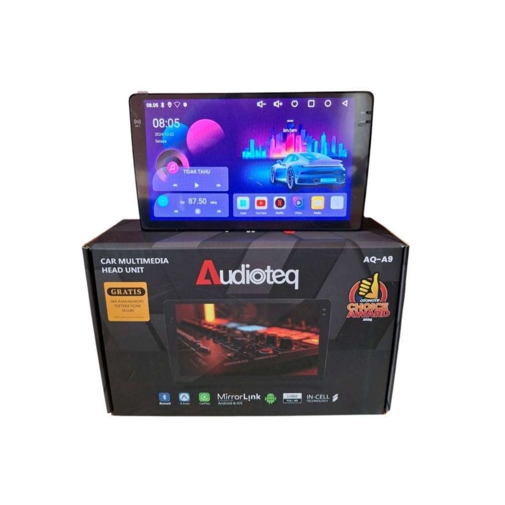Head unit Android Audioteq 6/128 9inch ram GB