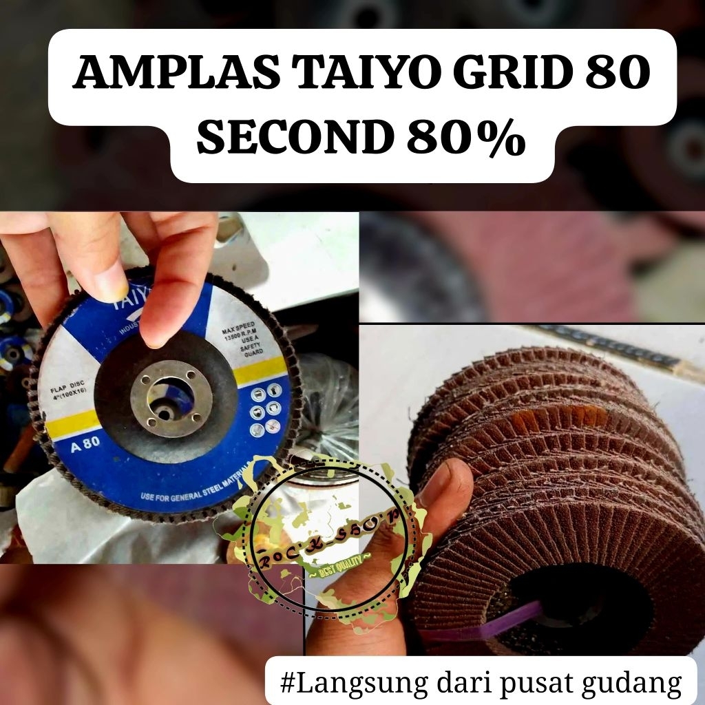 amplas susun taiyo  bekas  kondisi 90% , amplas  flap disk taiyo  , amplas gerinda bulat  , amplas g