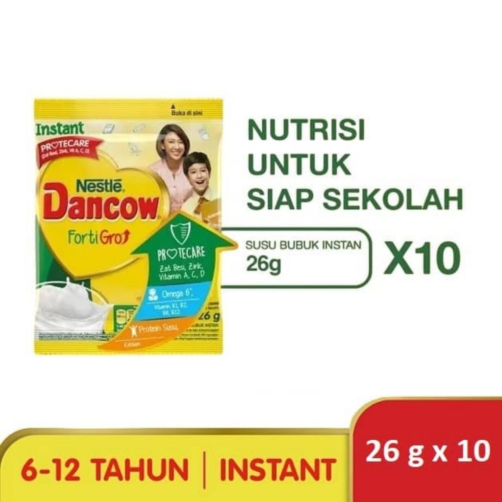 

Susu DANCOW Fortigro Instan Vanilla Renceng isi 10 x 26 gram