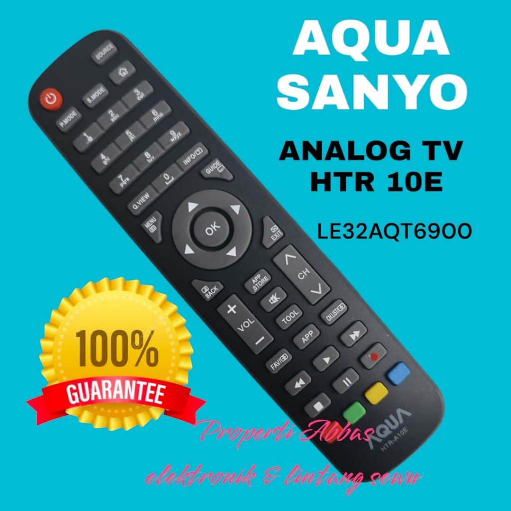 REMOTE TV LCD LED AQUA digital HTR-A10E  LE32AQT9100T  LE40AQT8200MF  LE43AQT8500MF   LE32AQT6000T  