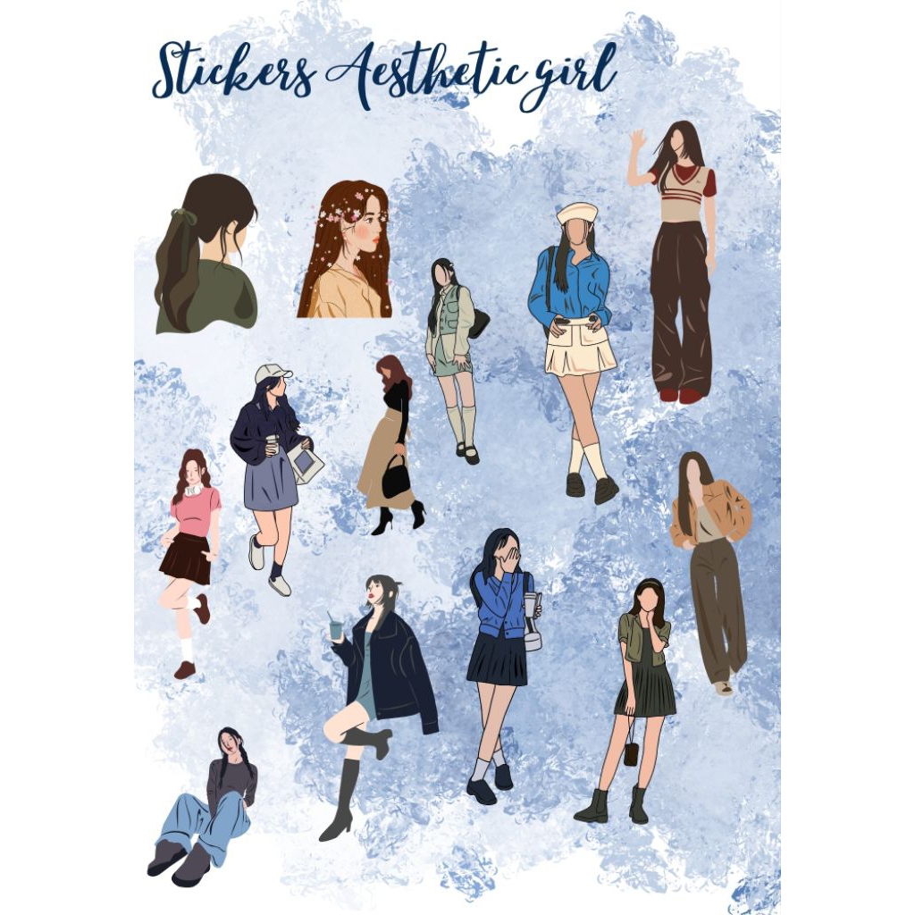 

Hot Stiker Sticker vinyl aesthetic girls vintage | Stiker Laptop Hp Tumbler