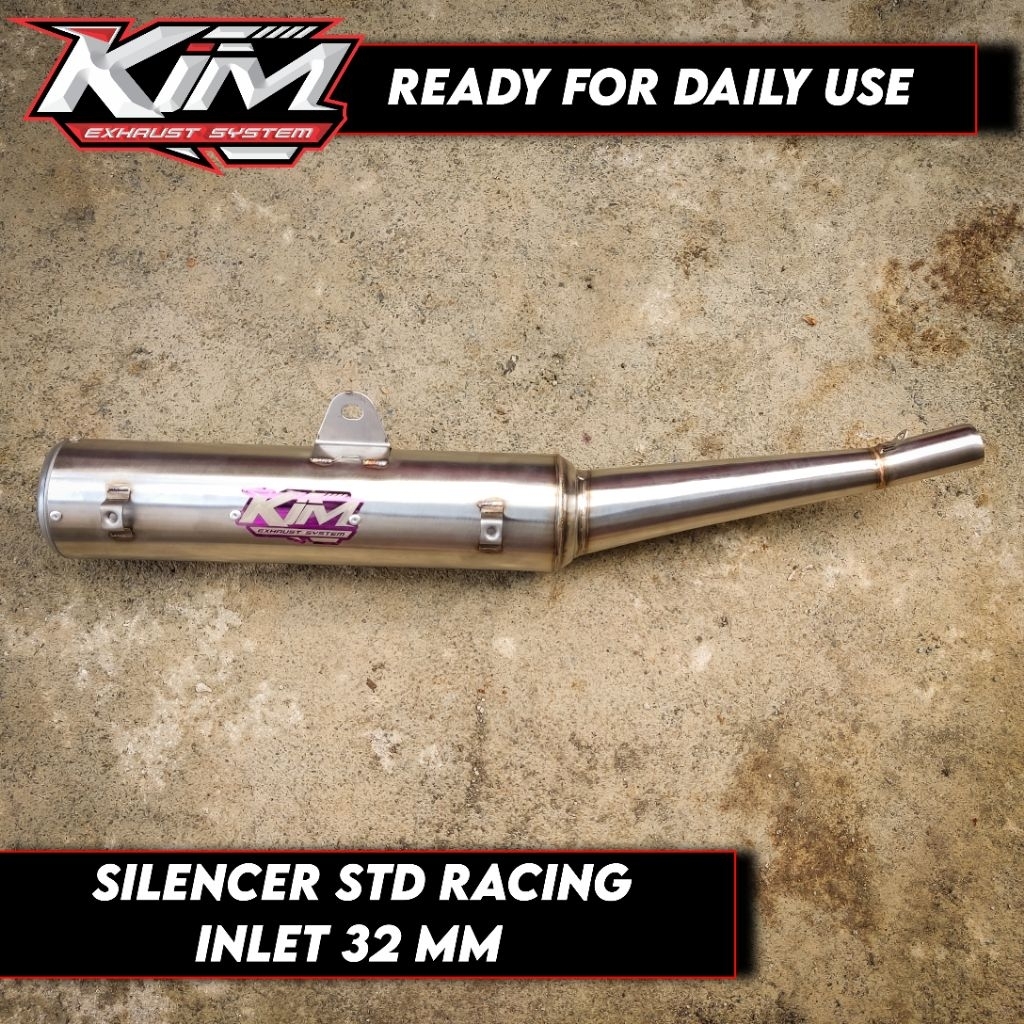 TABUNG KNALPOT STD RACING JUPITER Z BURHAN VEGA R NEW INLET 32 MM ORI KIM