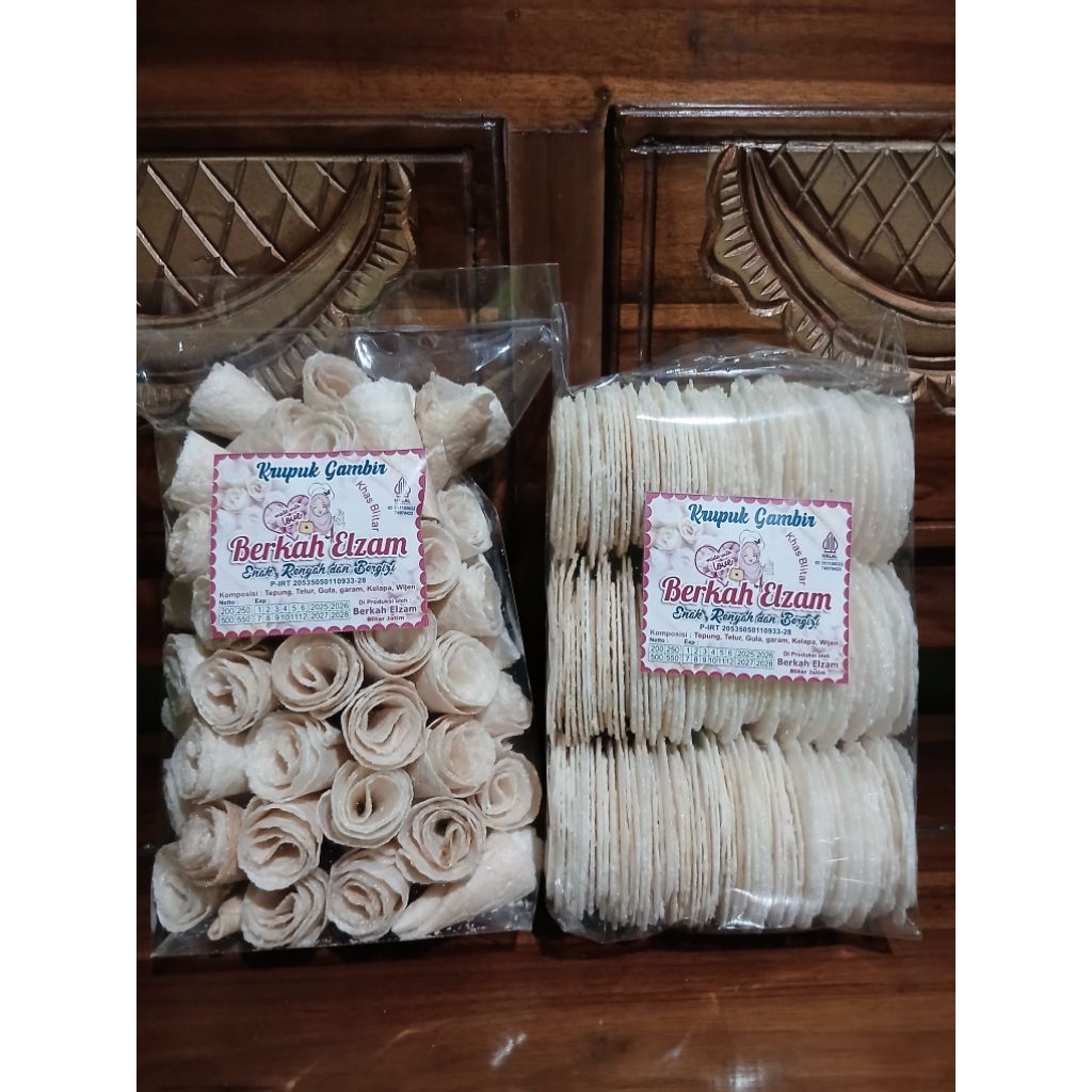 

1 PAKET KRUPUK GAMBIR GURIH DAN MANIS CONTONG VANILI WIJEN