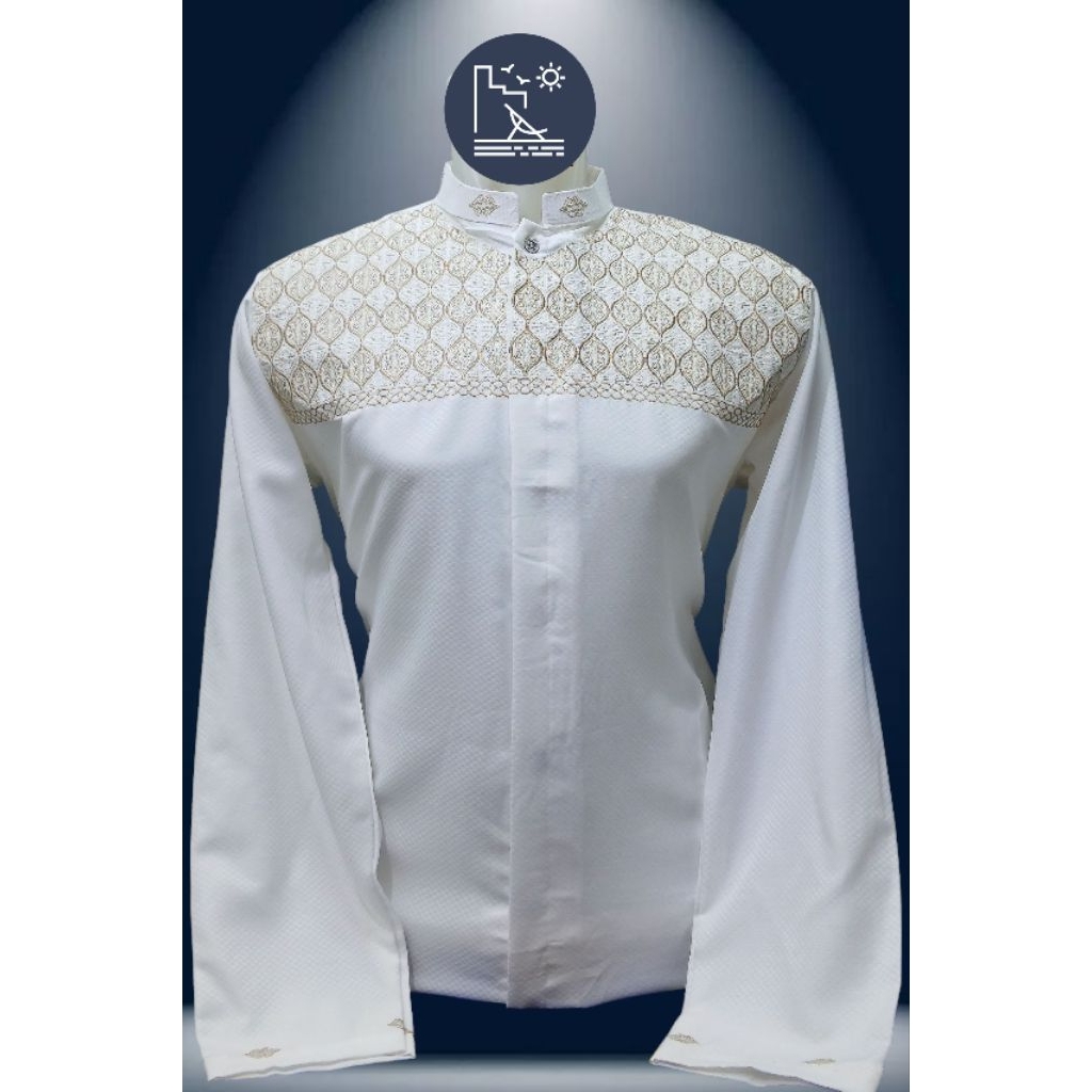 (DK) baju koko putih lengan panjang /baju koko putih lengan pendek / baju koko lengan panjang / baju